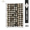 seria Black & White - Czarny & Biały, geometyczne czarno-białe wzory, cyfry, litery*  Mulberry Decoupage Paper FPA1019 Black & White Series - Black & White, geometric black and white patterns, numbers, letters* Papel para decoupage Mulberr
